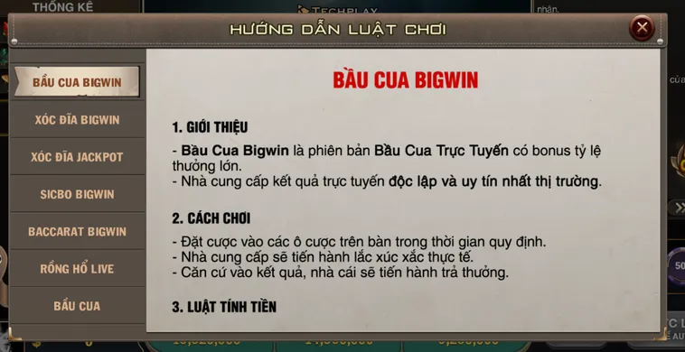 Hướng Dẫn Chơi Bầu Cua BigWin Livestream Tại B52 Club Dễ Thắng Nhất