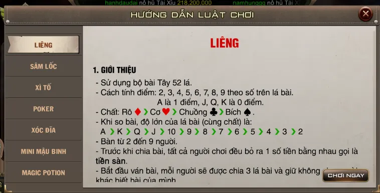 Cách Chơi Liêng Tại B52 Club Hướng Dẫn Tố Bài Cực Gắt Nhận Thưởng Cực Đã