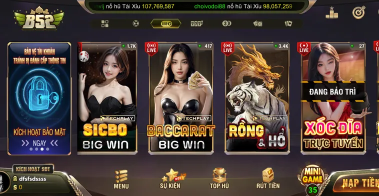 Chinh Phục Casino Online B52 Club Sân Chơi Thượng Lưu Cho Cược Thủ