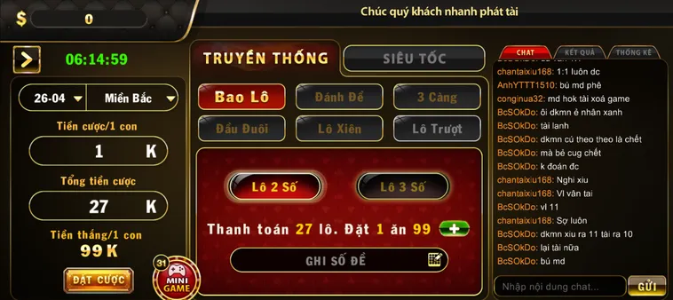 Chinh Phục Các Con Số Tài Lộc Cùng Lô Đề 1 Ăn 99 Tại B52 Club