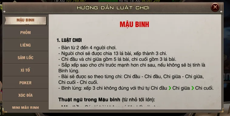 Cách Chơi Mậu Binh Tại B52 Club Hướng Dẫn Sắp Xếp Bài Đỉnh Cao Cho Tân Thủ