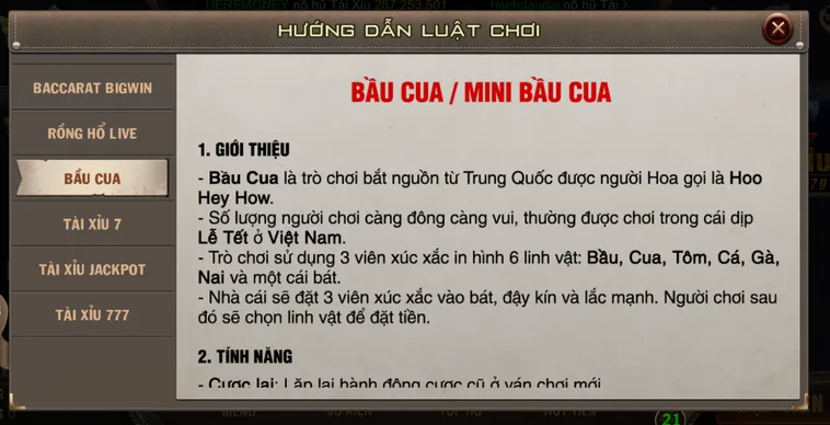 Khám Phá Minigame Mini Bầu Cua Tại B52 Club Đổi Thưởng Siêu Tốc