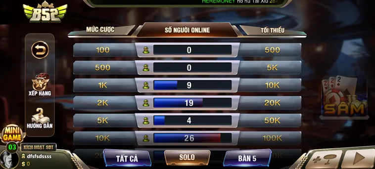 Hướng Dẫn Cách Chơi Sâm Lốc Tại B52 Club Đạt Tỷ Lê Thắng Cao Nhất