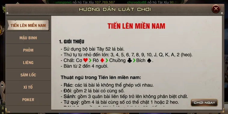 Hướng Dẫn Cách Chơi Tiến Lên Miền Nam Tại B52 Club Luôn Giành Lợi Thế